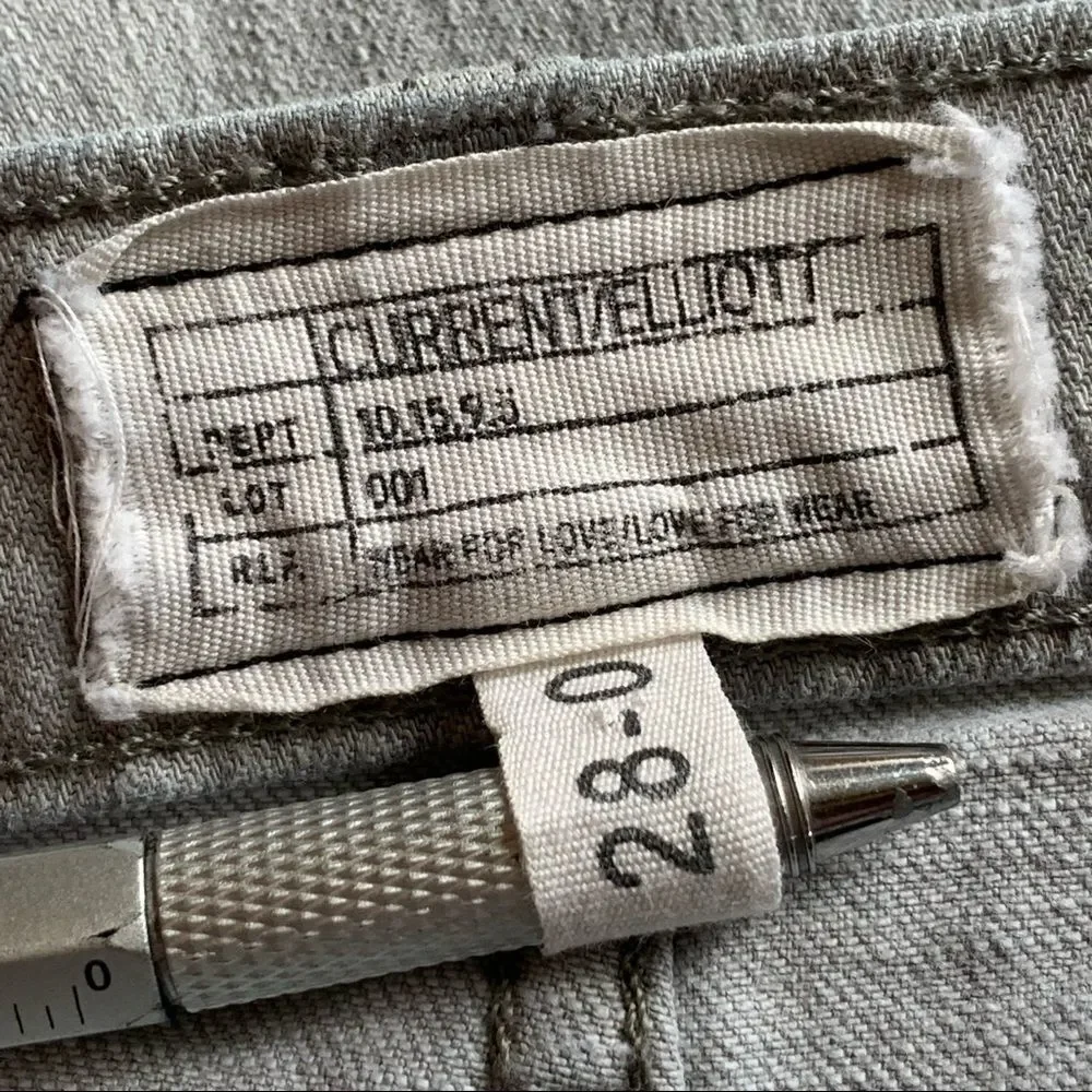 Current/Elliott The Stiletto Dillon Released Hem Jean Gray Size 28 - Picture 13 of 15